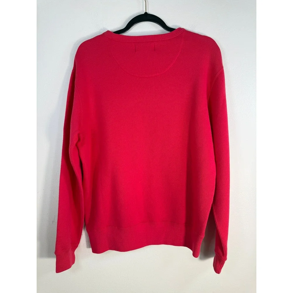 Polo Ralph Lauren Sweatshirt Mens M Red Blue Pony Embroidery Classic Lounge  EUC